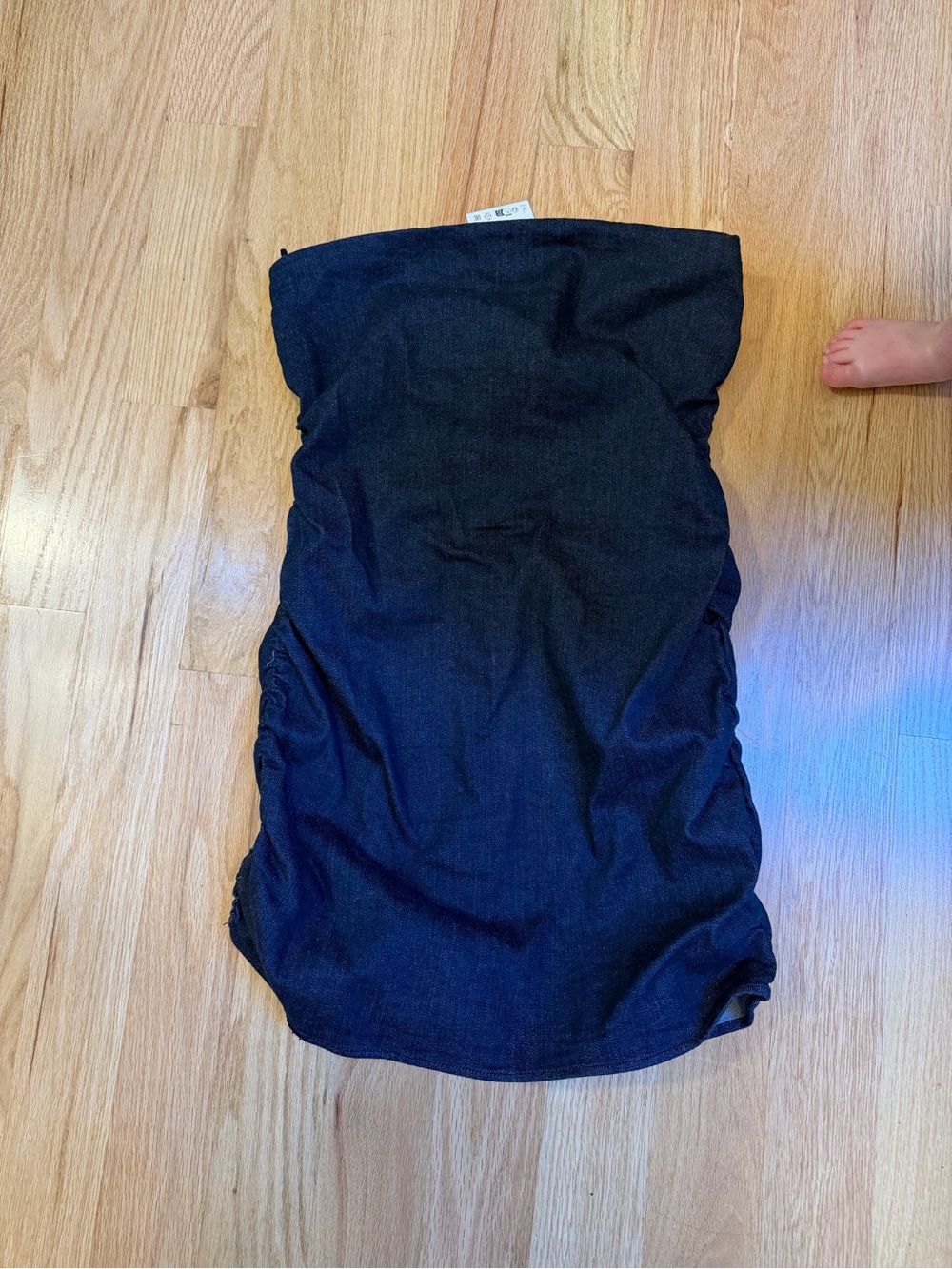Zara Deep Navy denim Strapless Tube Dress